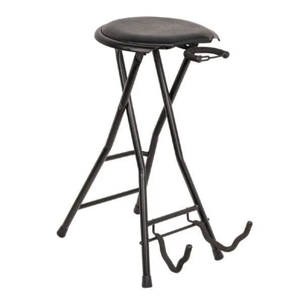 Guitarist performer stool with guitar stand--Muso's Stuff 