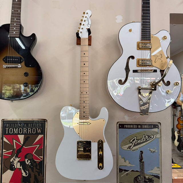 Secondhand Fender Haruna Telecaster Scandal Maple Fingerboard (Arctic White)