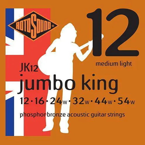 JK12 Jumbo King Phosphor Bronze-Strings - Acoustic Guitar-Rotosound-Muso's Stuff 