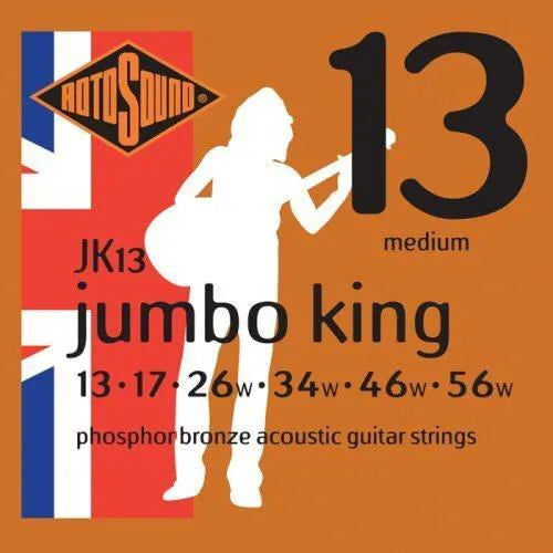 JK13 Phosphor Bronze 13-56 String Set-Strings - Acoustic Guitar-Rotosound-Muso's Stuff 