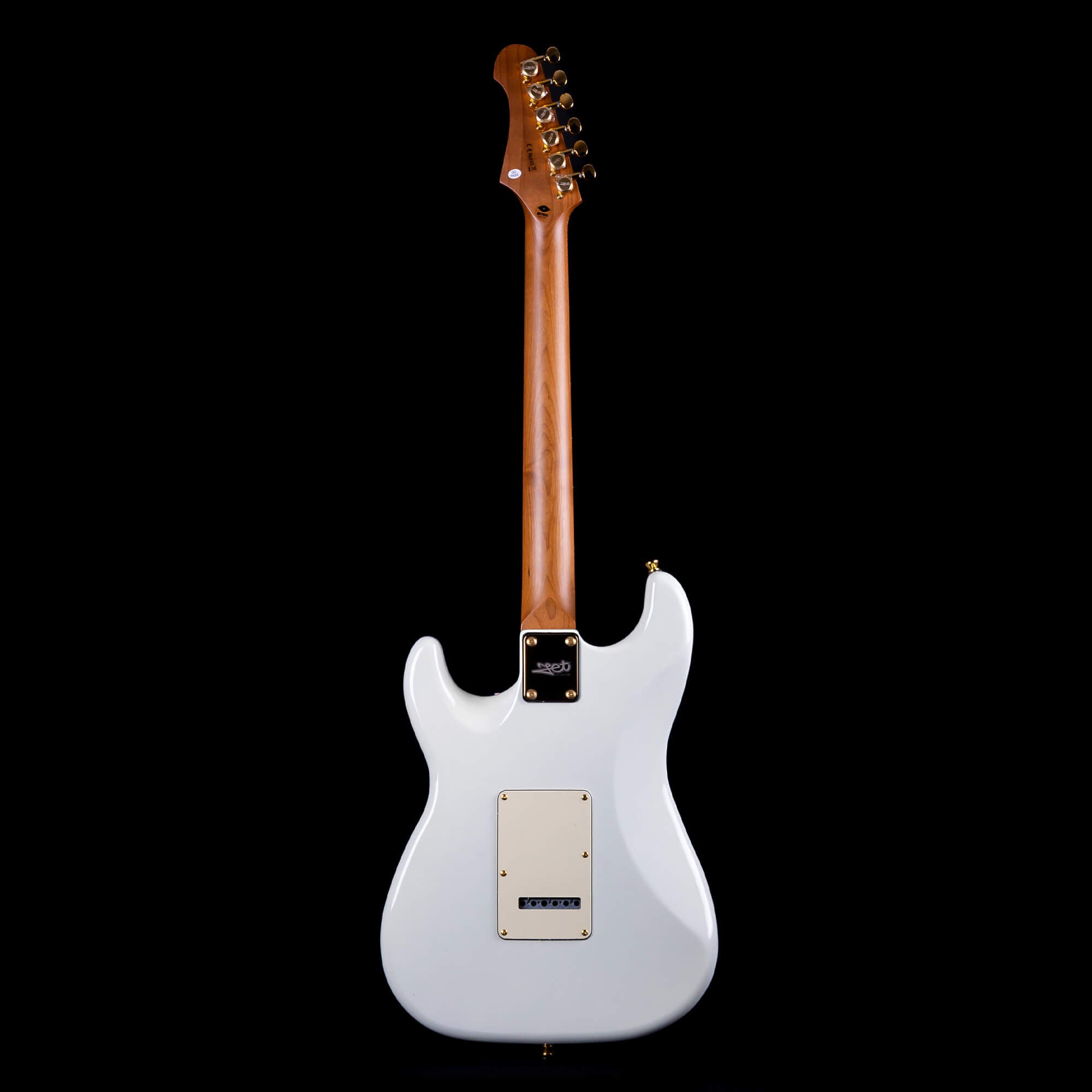 JS-380-OW-G SSS Roasted Maple Rosewood Board Olympic White