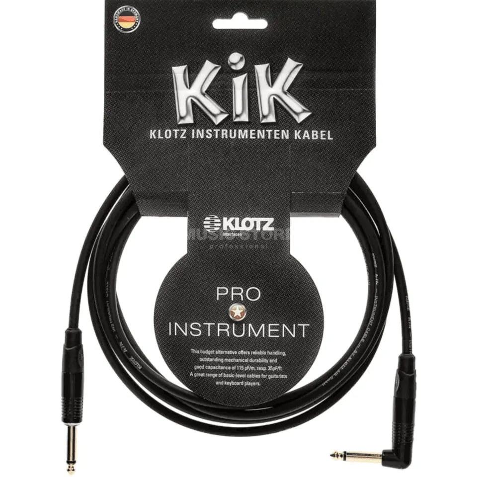 Klotz Kik Guitar Cable 6M Black Gold-Accessories - Cables & Adaptors-Klotz-Muso's Stuff 