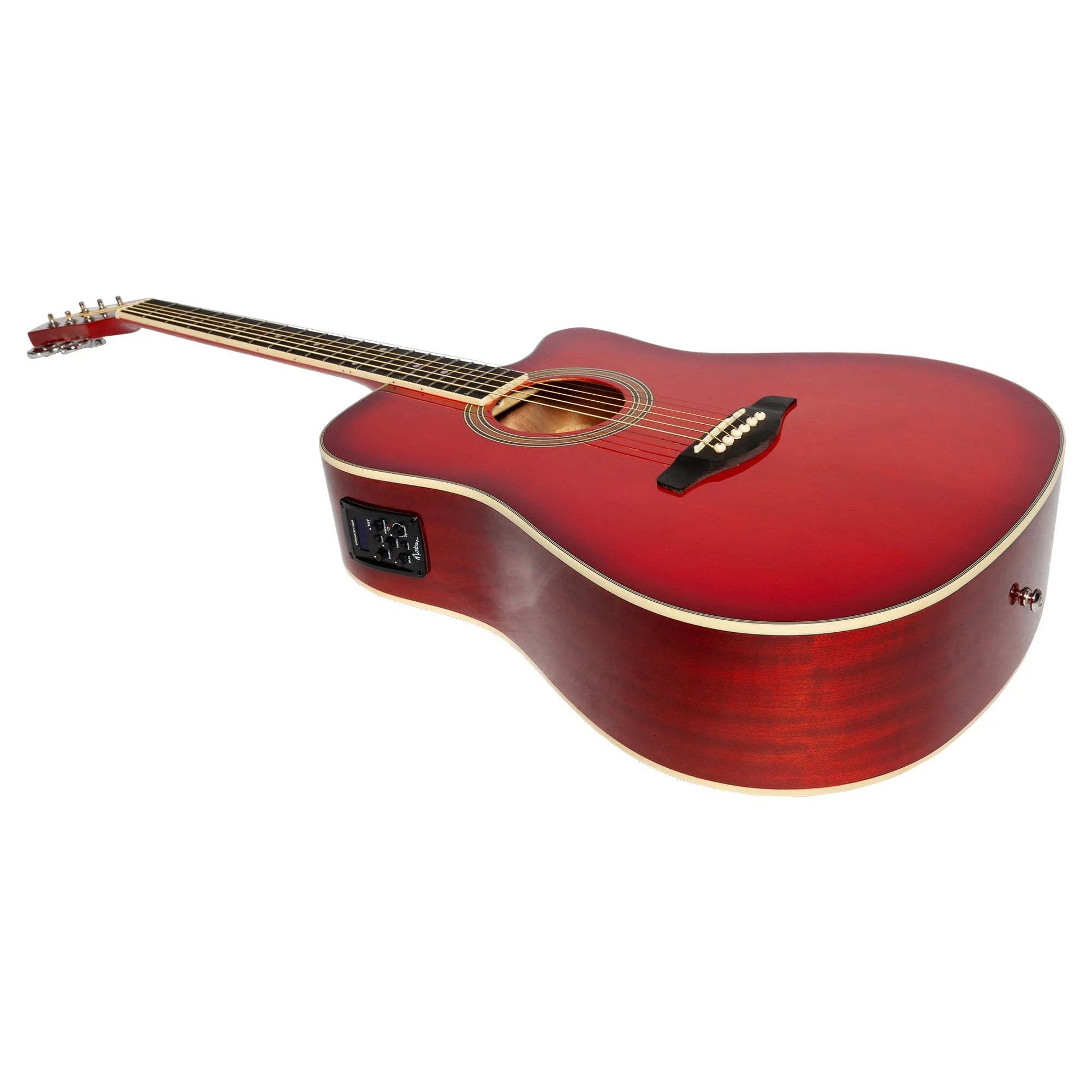 Martinez  Gloss Body Acoustic Red Guitar
