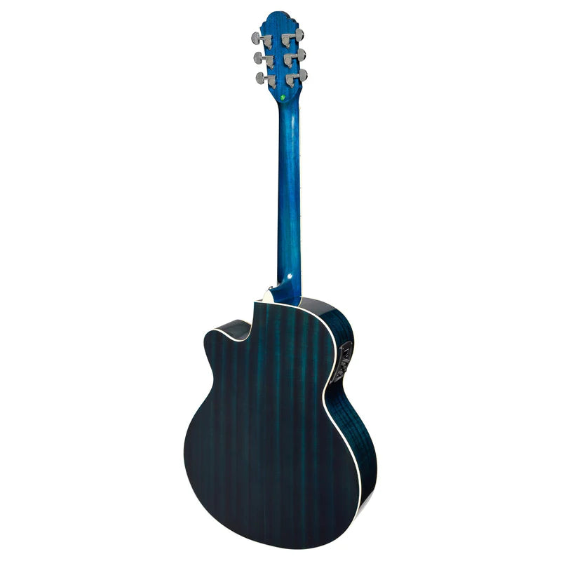 Martinez  Gloss Body Acoustic Blue Guitar