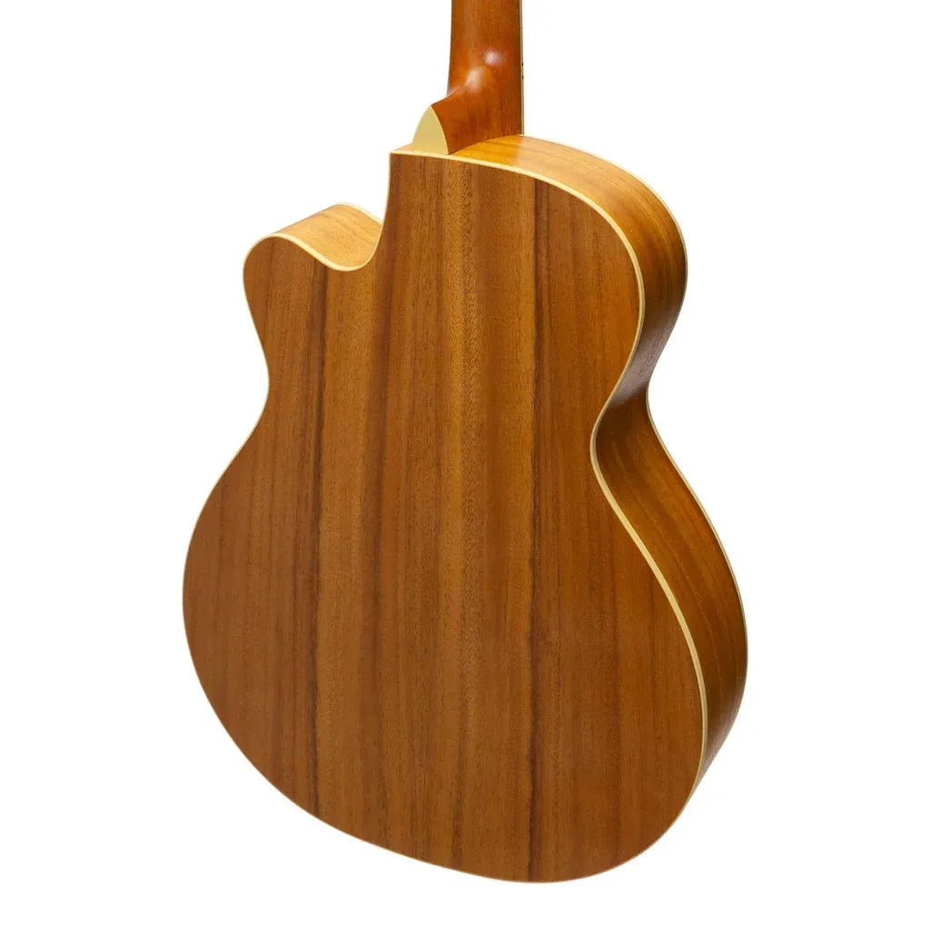 Martinez Jazz Hybrid Solid Body Cutaway Koa---Muso's Stuff 