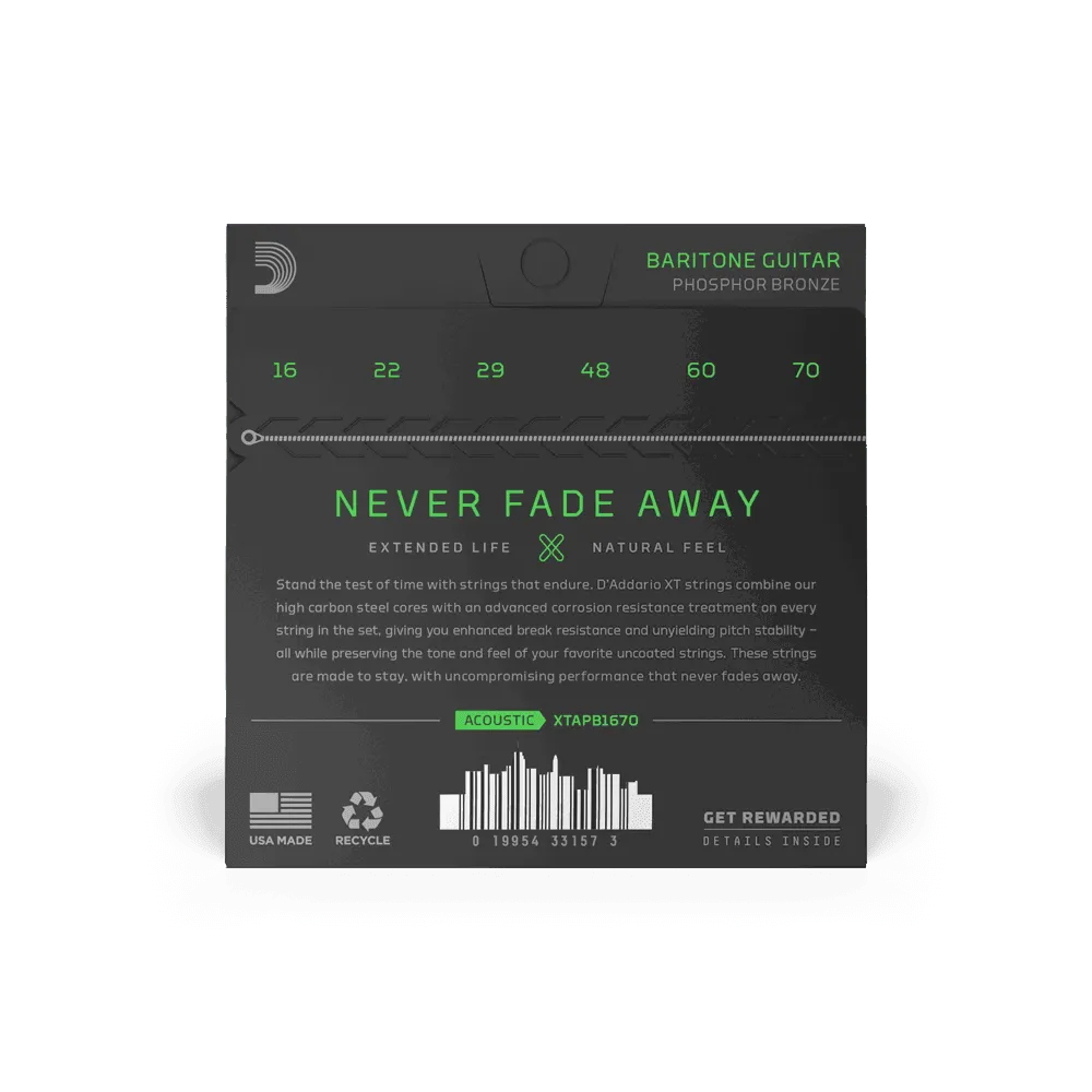 Medium Coated Baritone Acoustic Guitar Strings---Muso's Stuff 