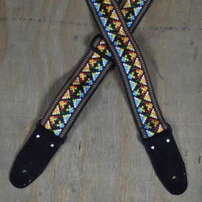 Multi Coloured Jacquard 50mm Webbing Guitar Strap - RSJ-06---Muso's Stuff 