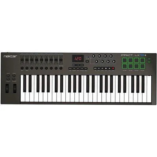 Nektar Impact LX49+ 49 Full Size Key USB MIDI DAW Controller Keyboard Velocity Sensitive Synth Action-Live & Recording - Midi Controllers-Nektar-Muso's Stuff 