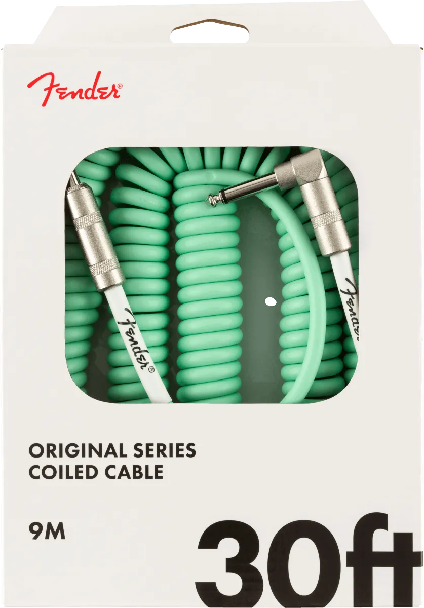 Original Series Coil Cable Straight-Angle 30 Surf Green---Muso's Stuff 