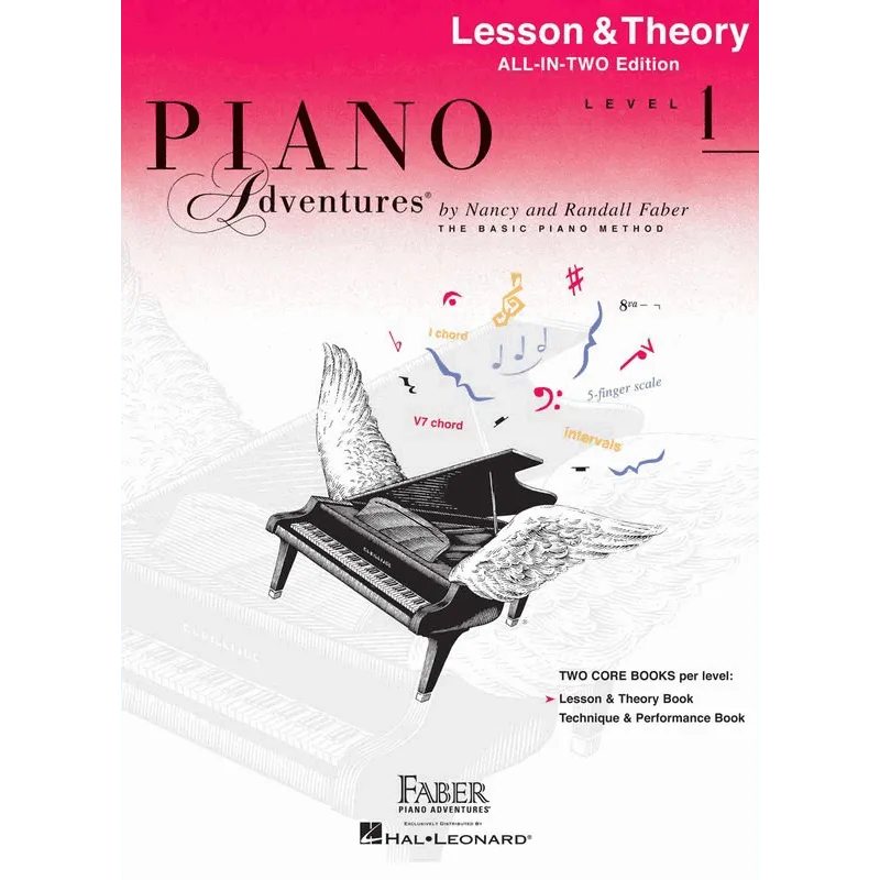 PIANO ADVENTURES ALL IN TWO LVL 1 LESSON THEORY-Print Music-Hal Leonard-Muso's Stuff 