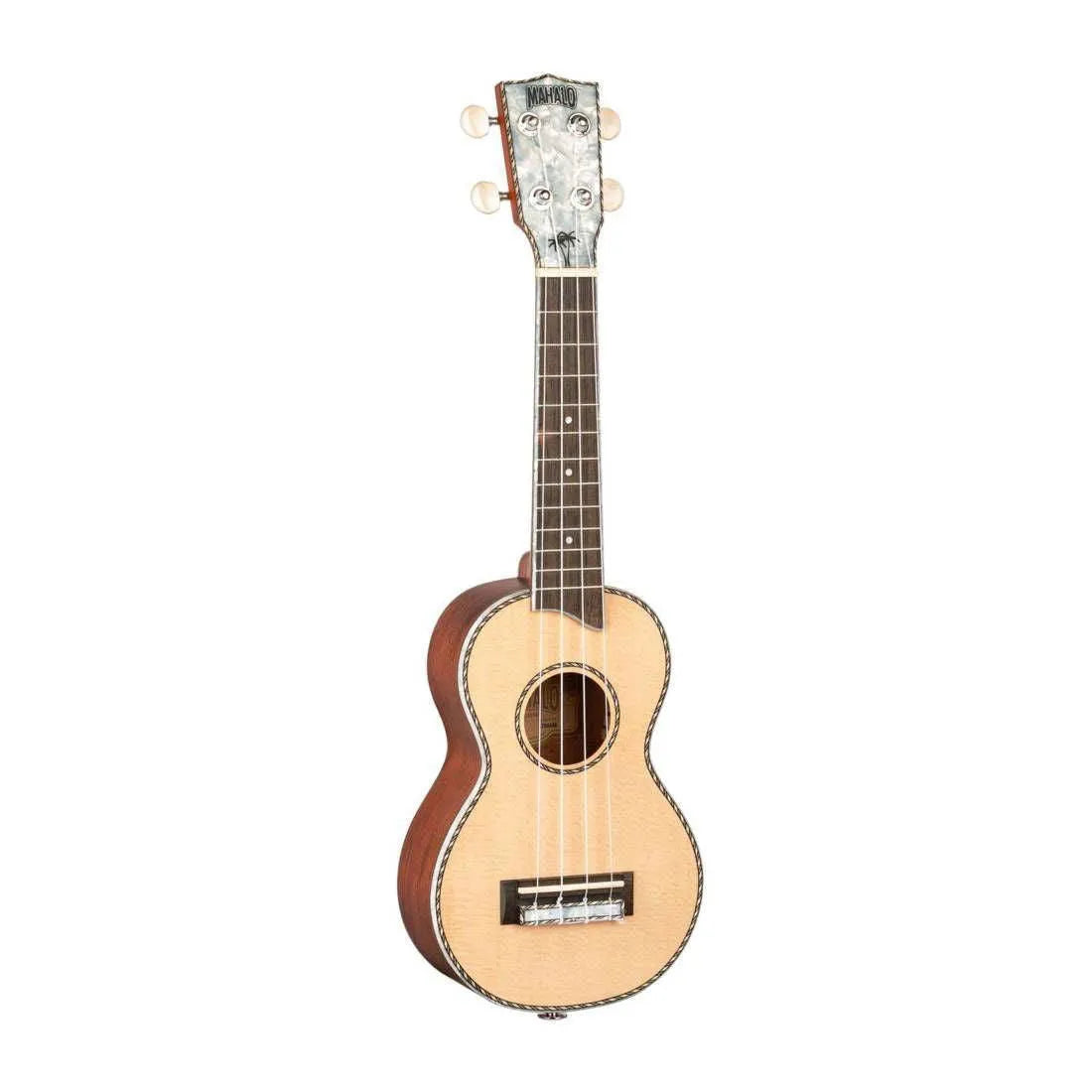 Pearl Series Solid Spruce Top - Soprano - Nat. Satin-Ukuleles-Mahalo-Muso's Stuff 