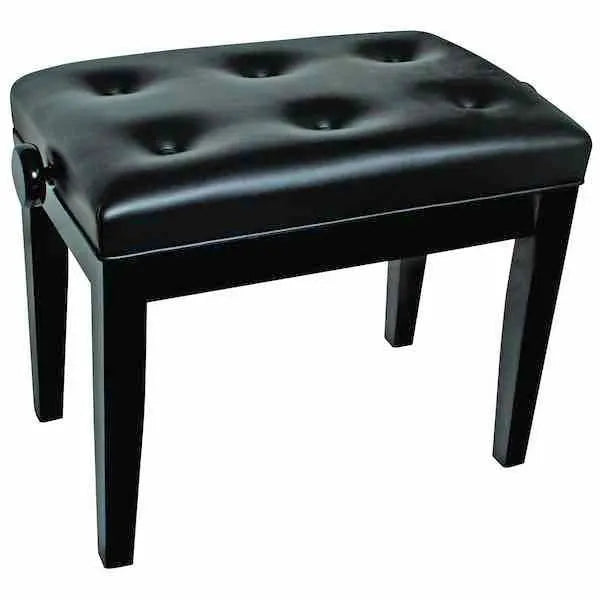 Piano Stool Height Adjustable Ebony-Pianos-AMS-Muso's Stuff 