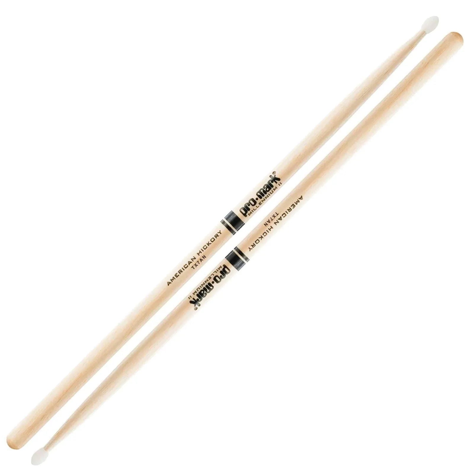 Promark - 7A Nylon Tip Drumsticks American Hickory-Drums & Percussion - Sticks & Mallets-Promark-Muso's Stuff 