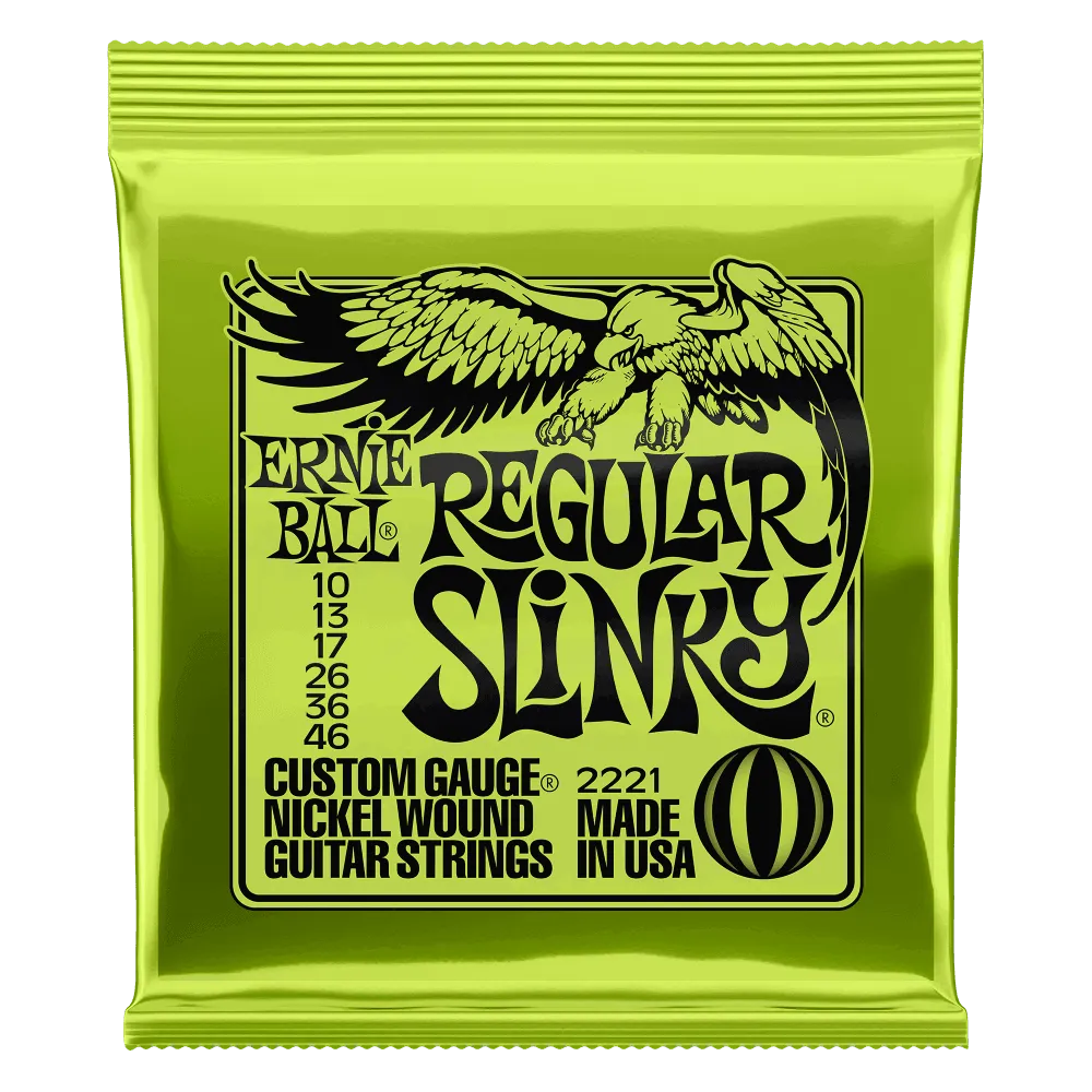 Regular Slinky 10-46 Electric Guitar Strings Set Nickel Wound 2221-Strings - Electric Guitar-Ernie Ball-Muso's Stuff 