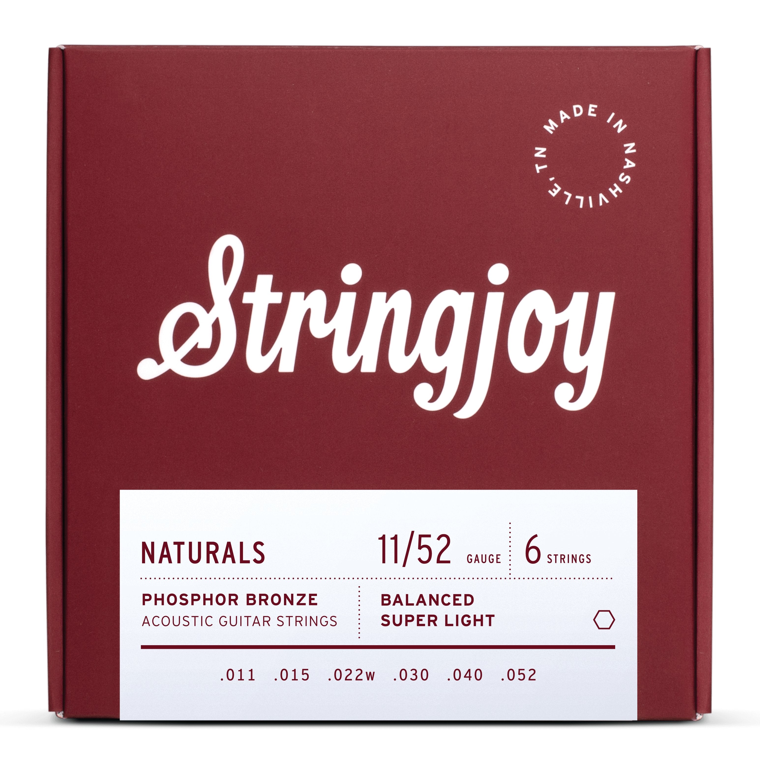 Naturals | Super Light Gauge (11-52) Phosphor Bronze Acoustic Guitar Strings
