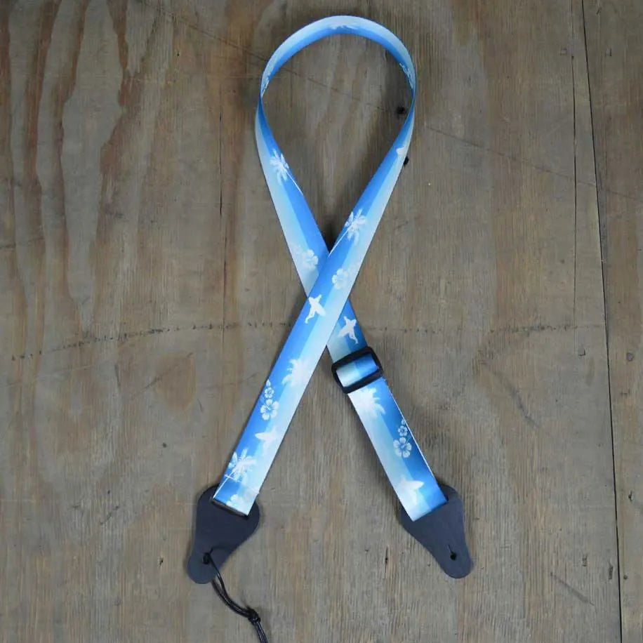 Surf Printed Webbing Ukulele Strap-Straps-Colonial Leather-Muso's Stuff 