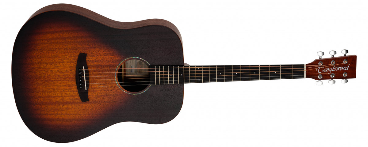 Tanglewood Crossroads Dreadnought All Mahogany Whiskey Barrell Oak