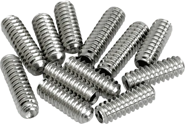 American Vintage Stratocaster/Telecaster Bridge Saddle Height Adjustment Screws (12) (Nickel)-Guitars - Parts and Accessories-Muso's Stuff 