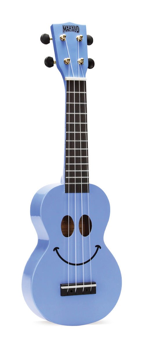 Mahalo Smiley Face Ukulele - Light Blue