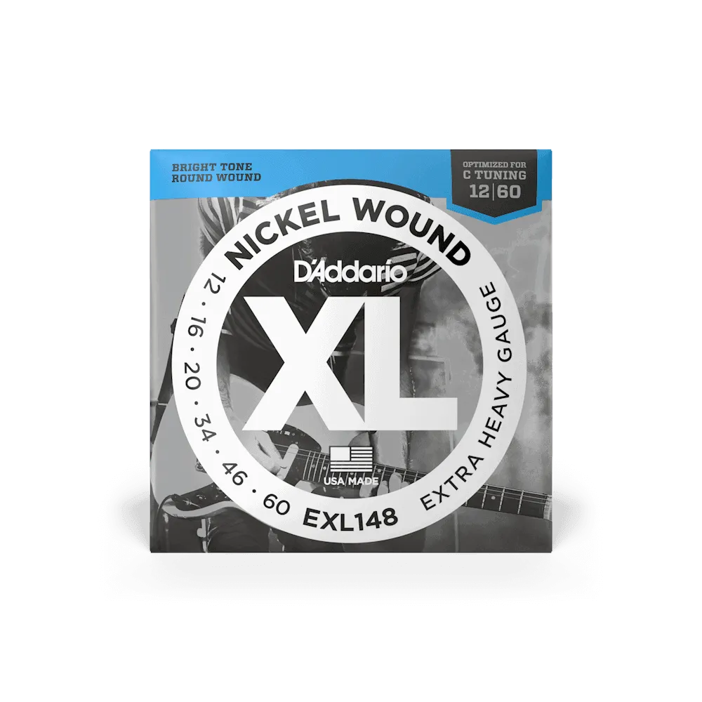 12/60 Electric Guitar Strings Set, N/W, Extra Heavy, Plain 3rd-Strings - Electric Guitar-Muso's Stuff 