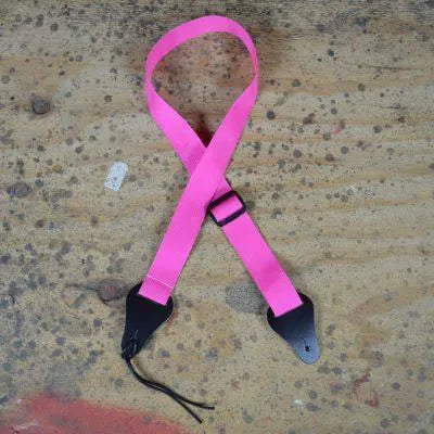 Webbing Ukulele Strap - Pink - WUKE-PI-1-Straps-Muso's Stuff 
