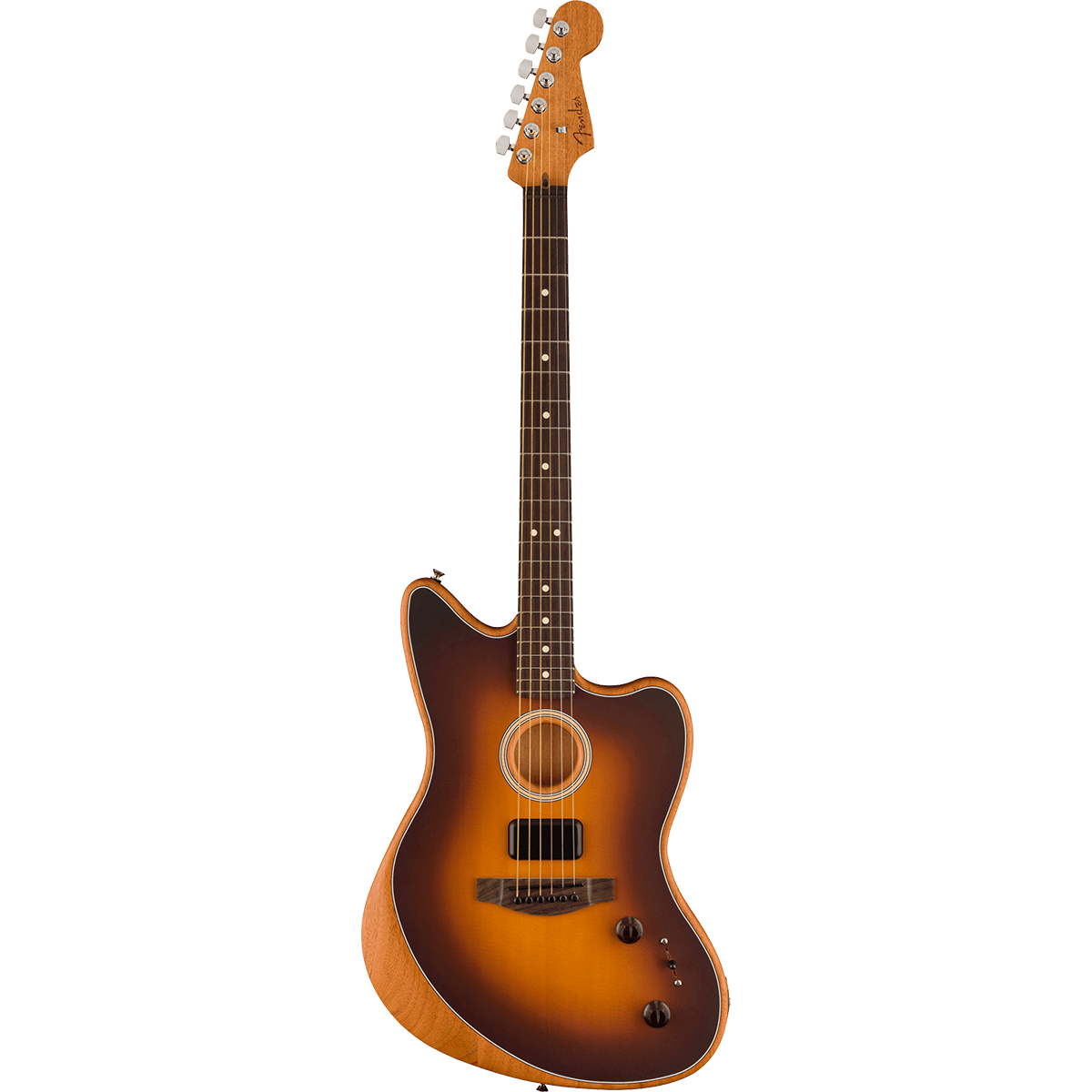 Acoustasonic Player Jazzmaster, Rosewood Fingerboard, 2-Color Sunburst - Guitars - Electro-Acoustic by Fender at Muso's Stuff