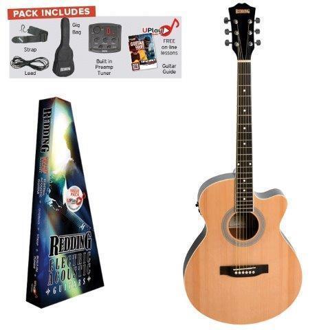 Acoustic Electric Folk Cutaway Pack Natural - Guitars - Acoustic by Redding at Muso's Stuff