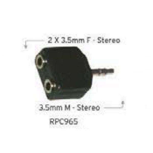 Adaptor 2x6.3mm Stereo Socket Female To 6.3mm Stereo Male - Accessories - Cables & Adaptors by Carson at Muso's Stuff