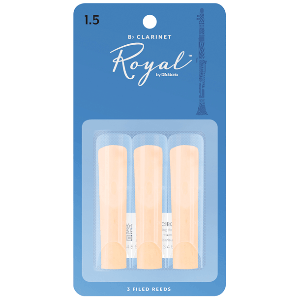 B Flat Clarinet Reeds 1.5 Q/3 Pack - Orchestral - Woodwind - Accessories by Rico Royal at Muso's Stuff