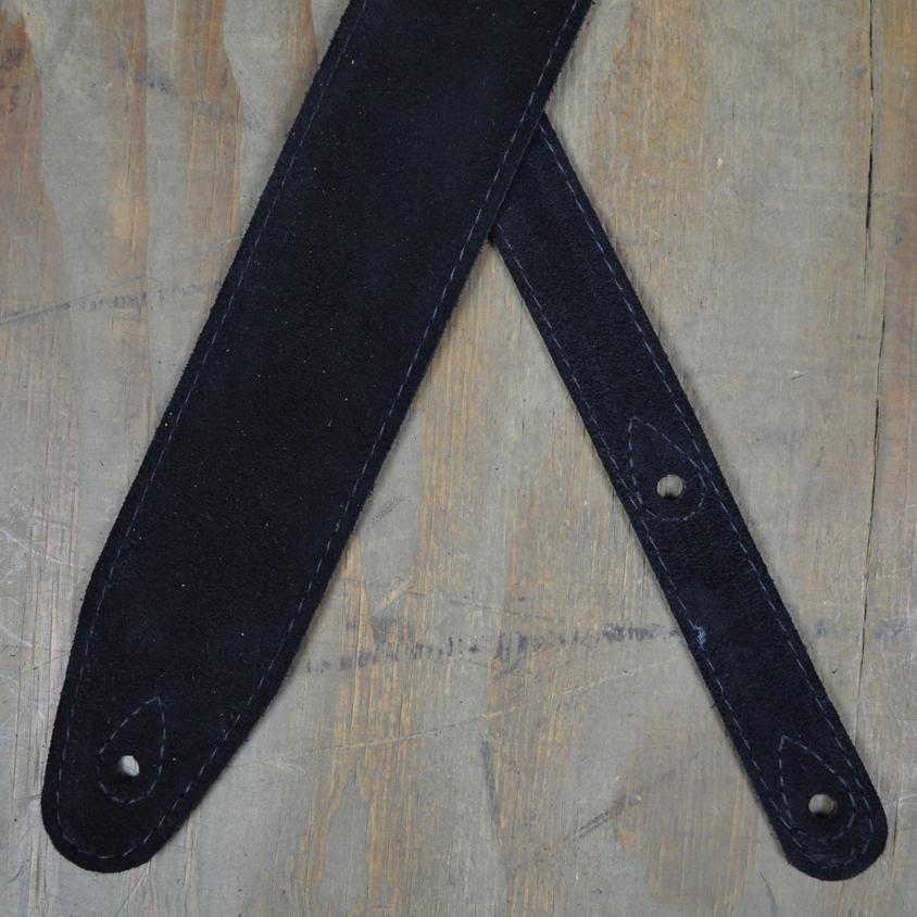Black Double Suede Guitar Strap - Straps by Colonial Leather at Muso's Stuff