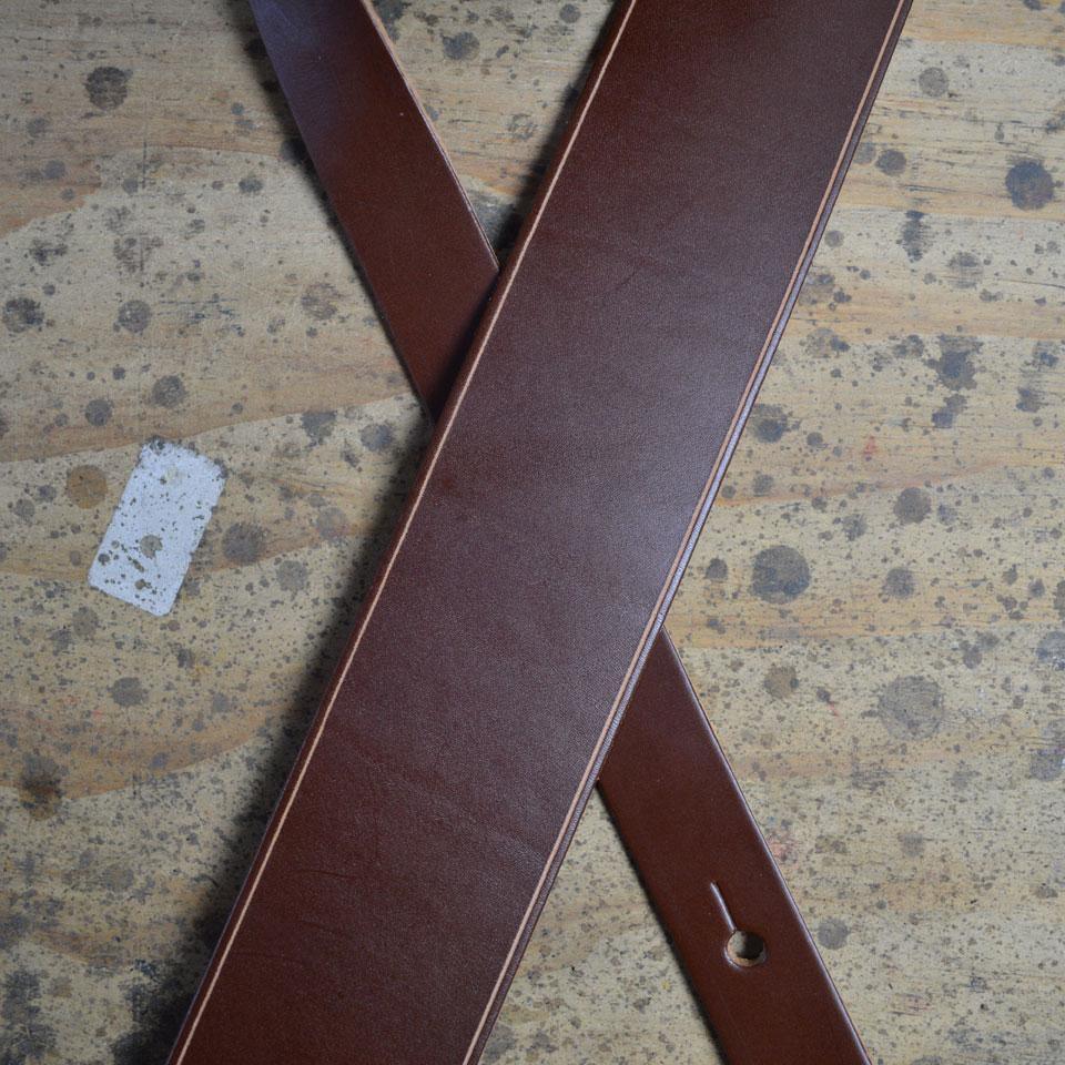 Brown 2.5″ Leather Guitar Strap - Straps by Colonial Leather at Muso's Stuff