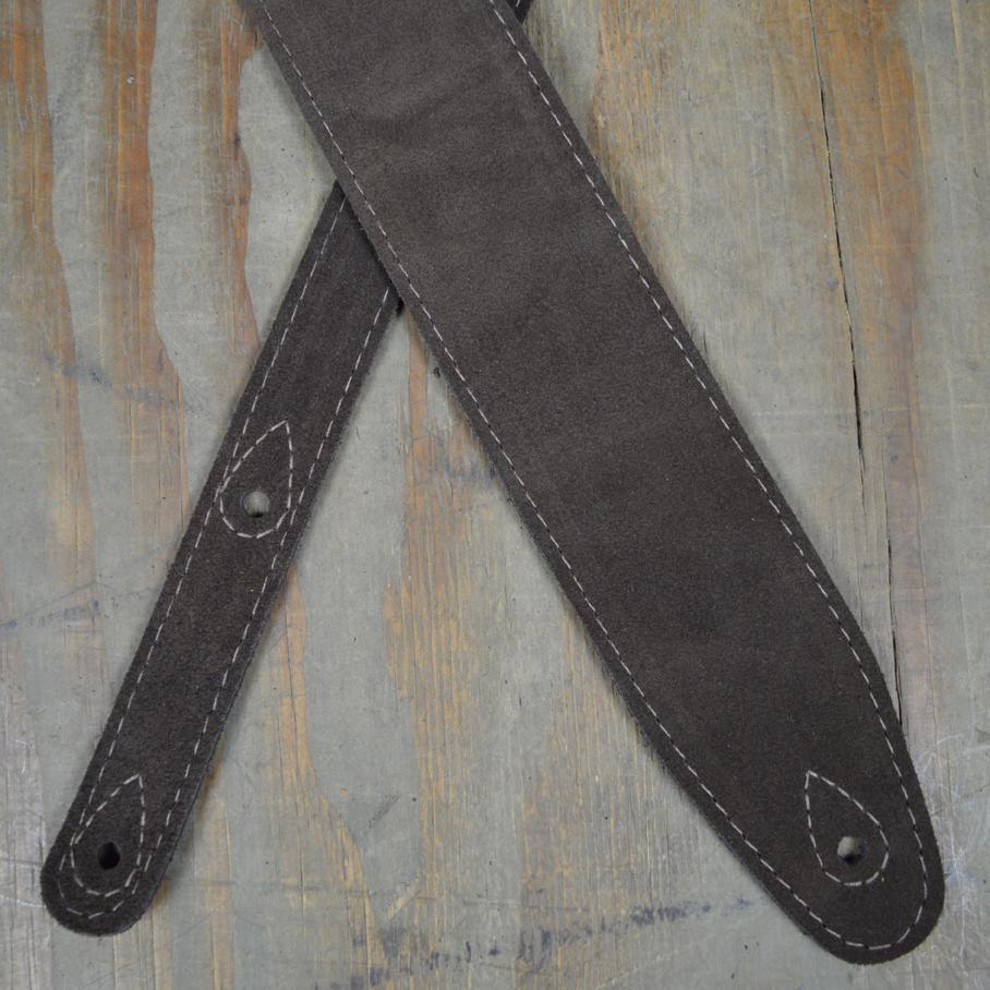 Brown Double Suede Guitar Strap - Straps by Colonial Leather at Muso's Stuff