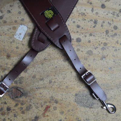 Brown Leather Banjo Cradle with Hooks - Straps by Colonial Leather at Muso's Stuff