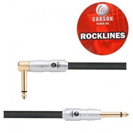 Carson 20 Ft Guitar Cable Noiseless Straight/Right Angle
