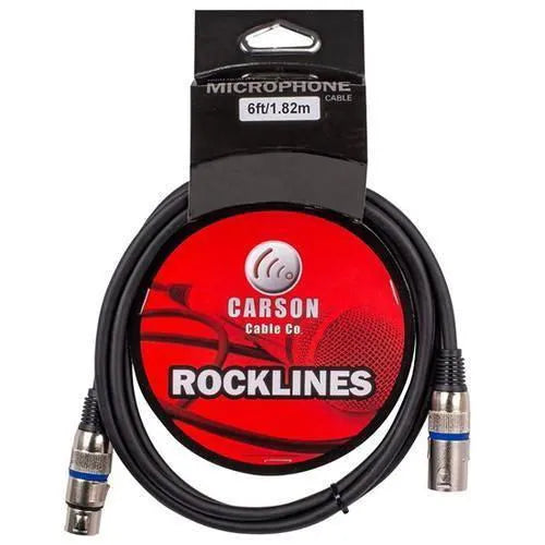Carson 6ft Microphone/Audio Cable XLR (F) to XLR (M)