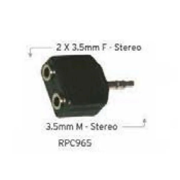 Carson Dual 6.3mm Stereo Female to 6.3mm Stereo Male Adaptor