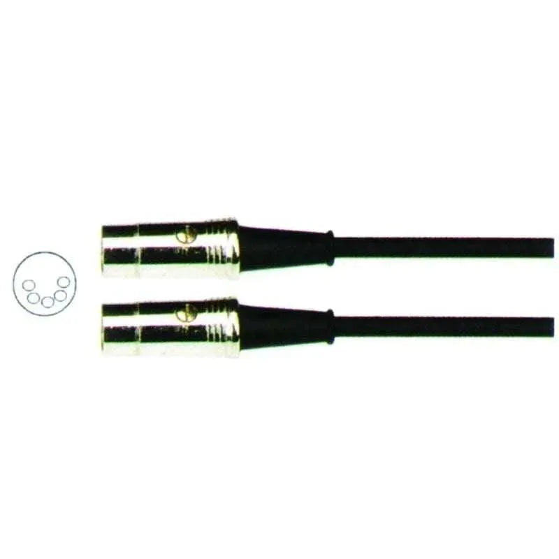 Carson RMD03 Rocklines 3ft Midi Cable, Chrome Plugs, 6mm O/D Black