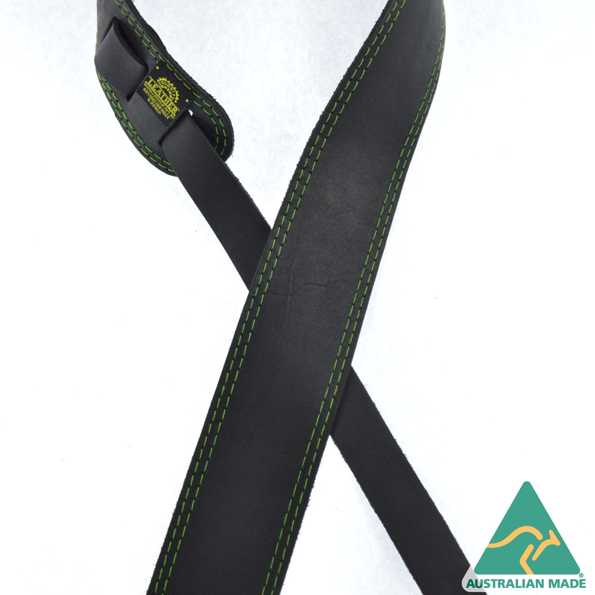 Colonial Leather Green Stitched Leather Strap - BASST-GR