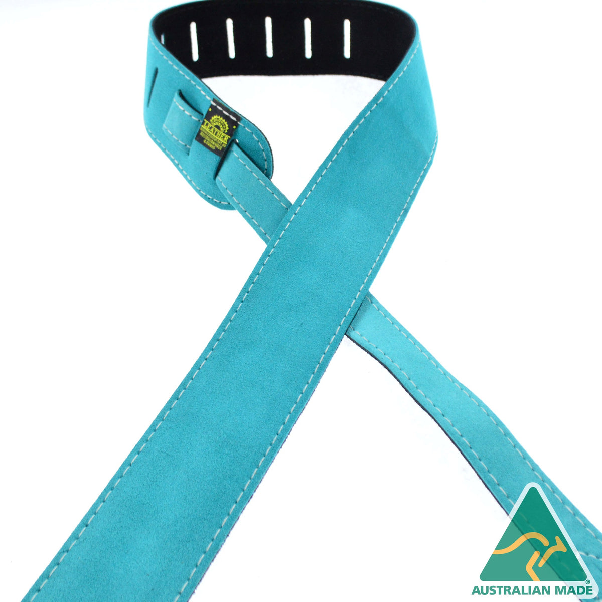 Colonial Leather DSS-JADE jade double suede guitar strap