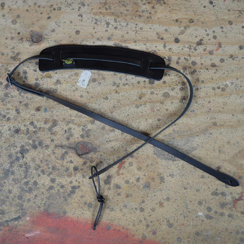 Colonial Leather Leather Ukulele Strap Black - LUKE-BK