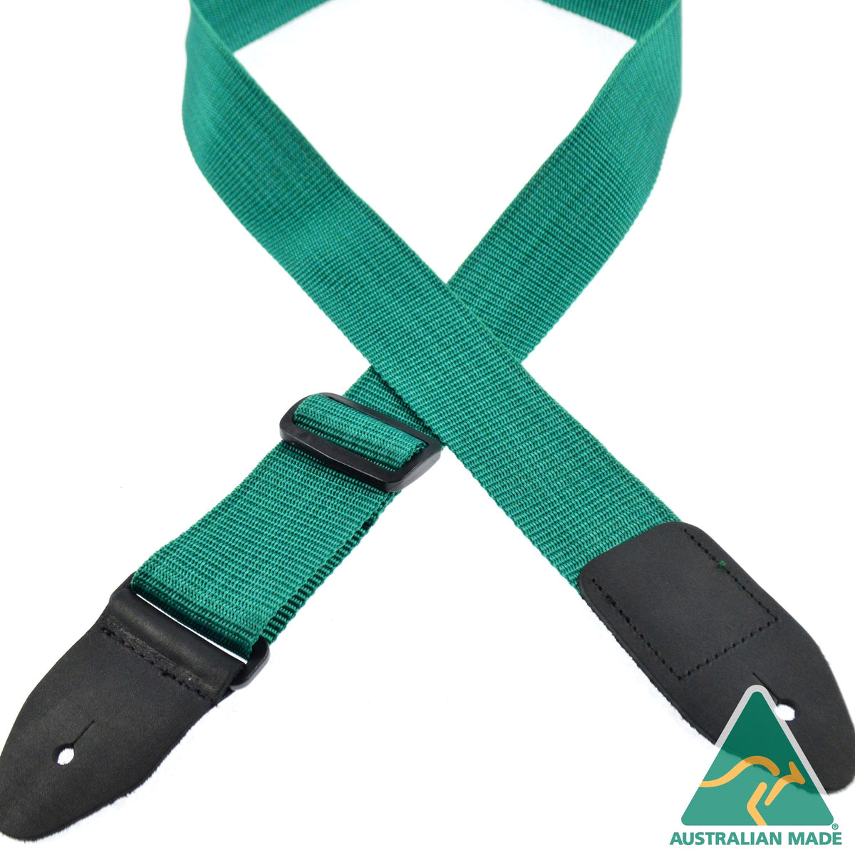 Colonial Leather Guitar Strap Poly Web Dark Green - POLY-DK GRE