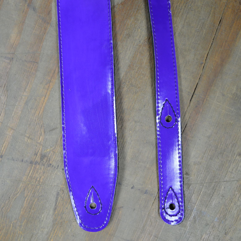 Colonial Leather 2.5 inch Guitar Strap Purple Gloss Patent Finish - POS25-PU