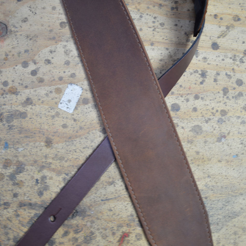 Colonial Leather Guitar Strap Suede Brown - SOS35-BR
