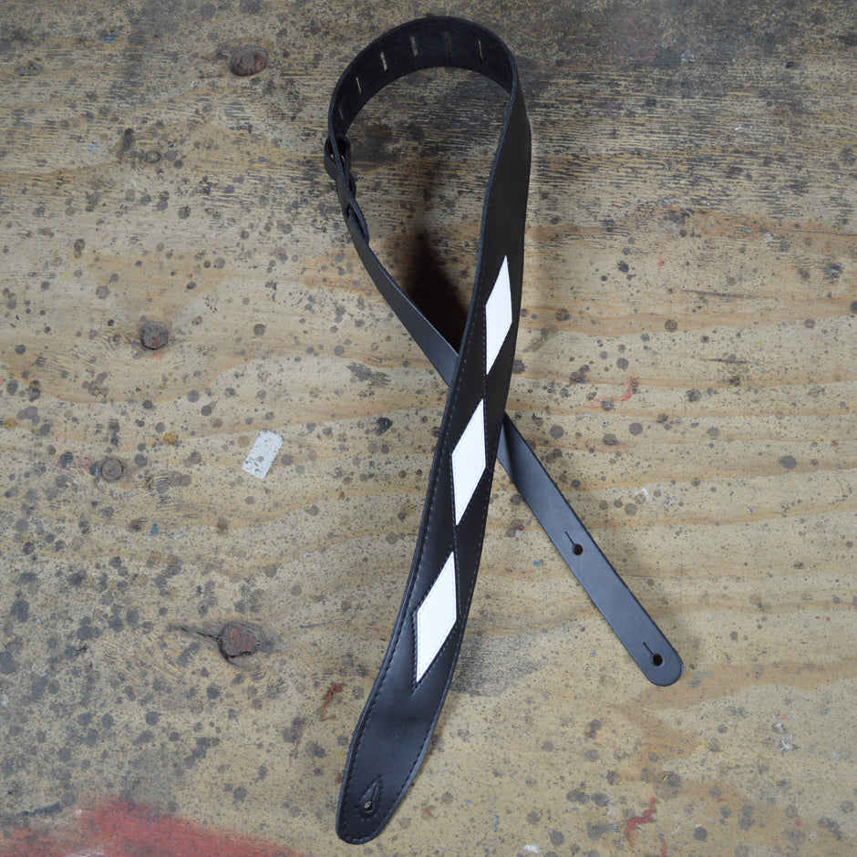 Colonial Leather Diamond Pattern Leather Inlay Strap - SOSI-04