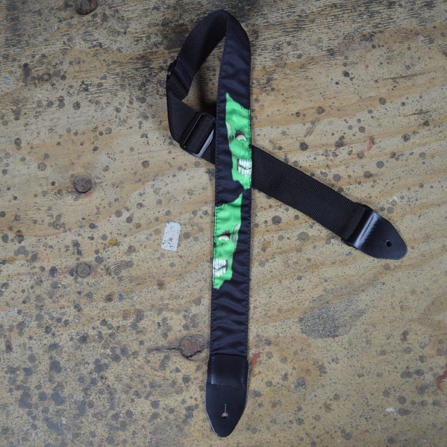 Colonial Leather Guitar Strap Mask Green - TSMASLI