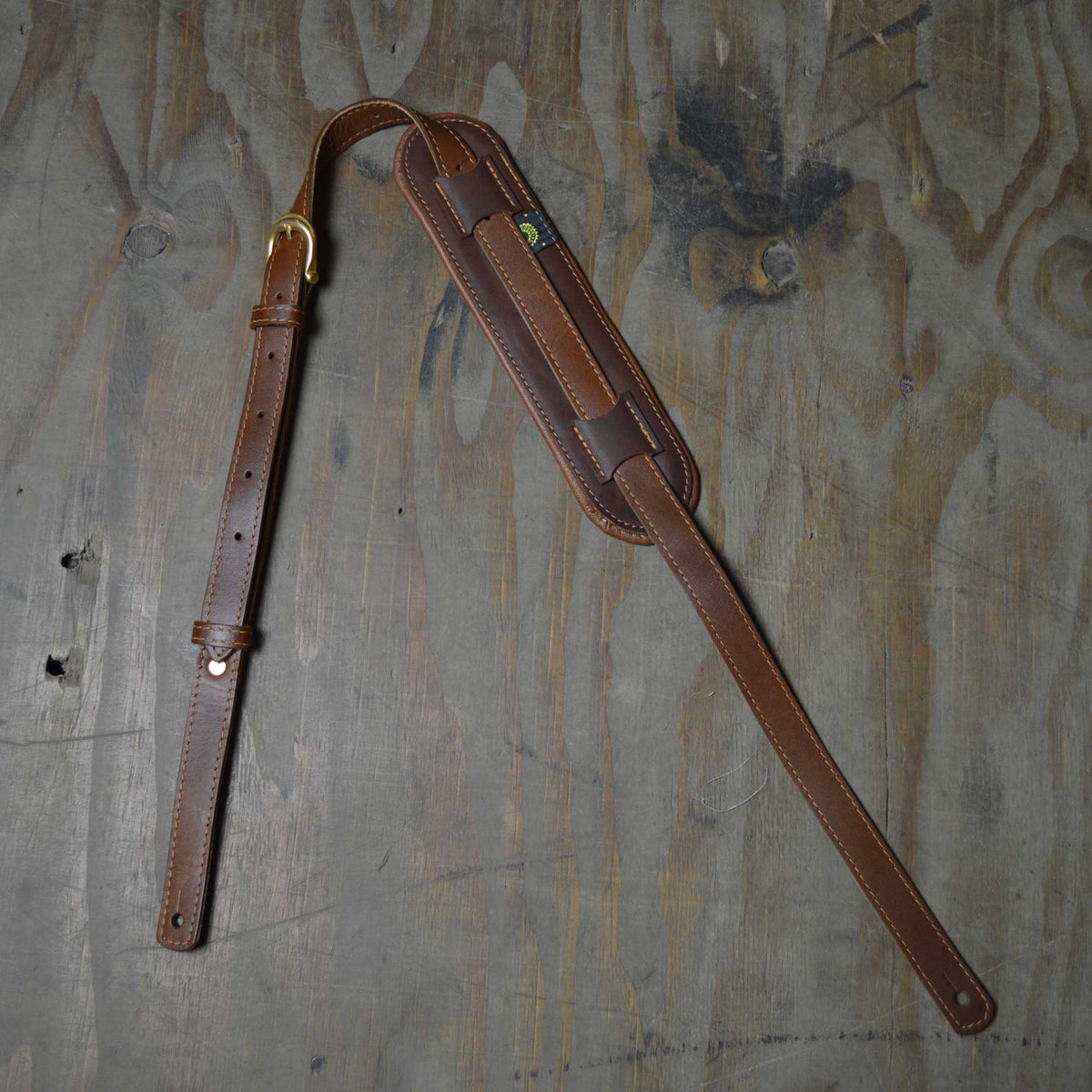 Colonial Leather Vintage Padded Guitar Strap - VINUP-BRTN