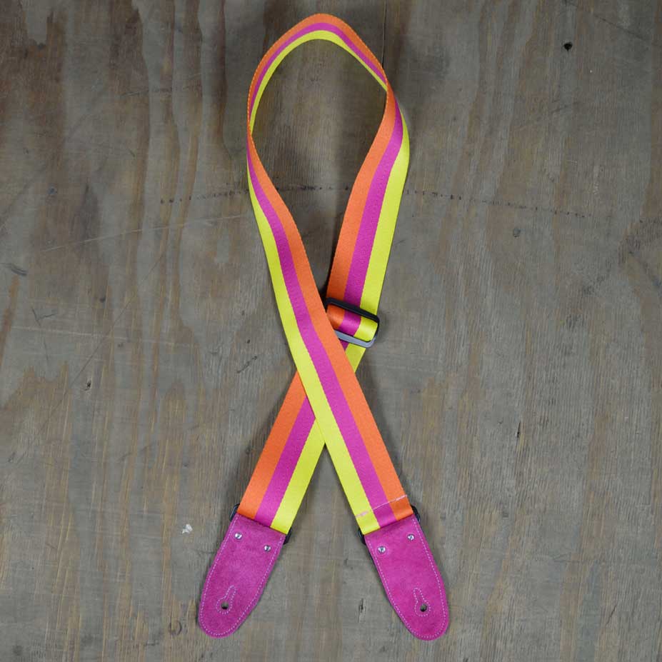 Colonial Leather Stripped 50mm Webbing - WSTRI-RA