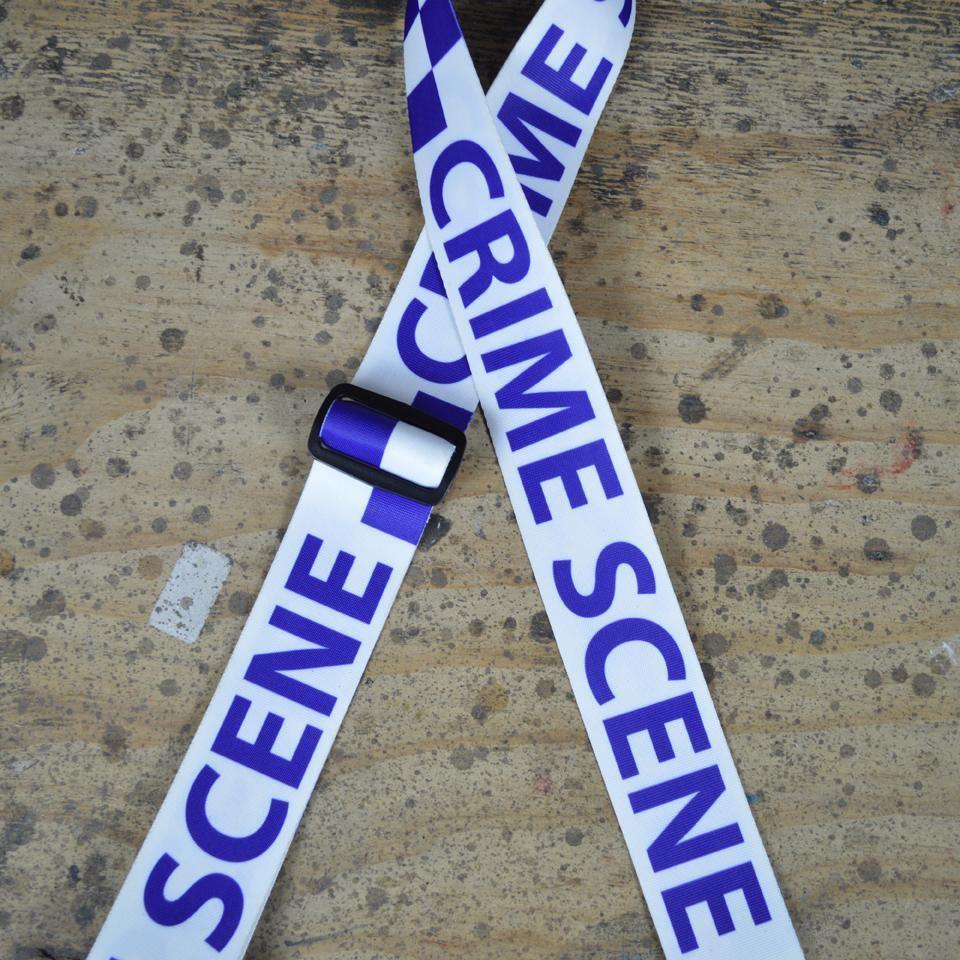 Crime scene Printed Webbing Guitar Strap - Straps by Colonial Leather at Muso's Stuff