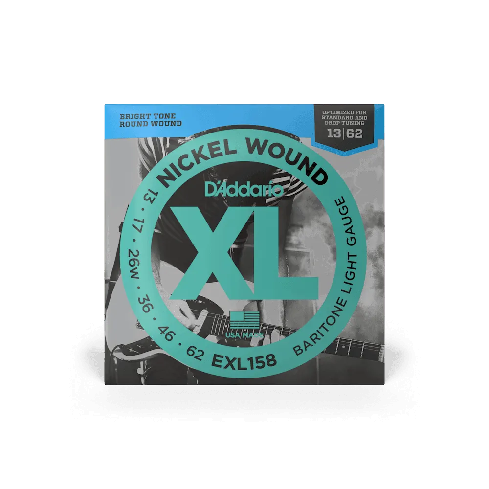 D'Addario XL 13–62 Light Baritone Electric Guitar Strings