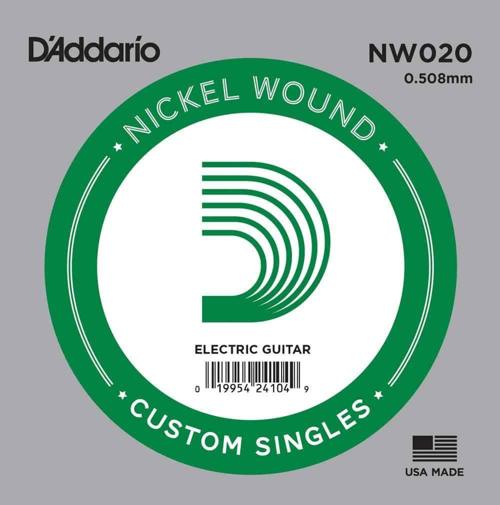 Daddario - Single .020 Electric Guitar String Nickle Wound NW020 - Strings - Singles by DAddario at Muso's Stuff